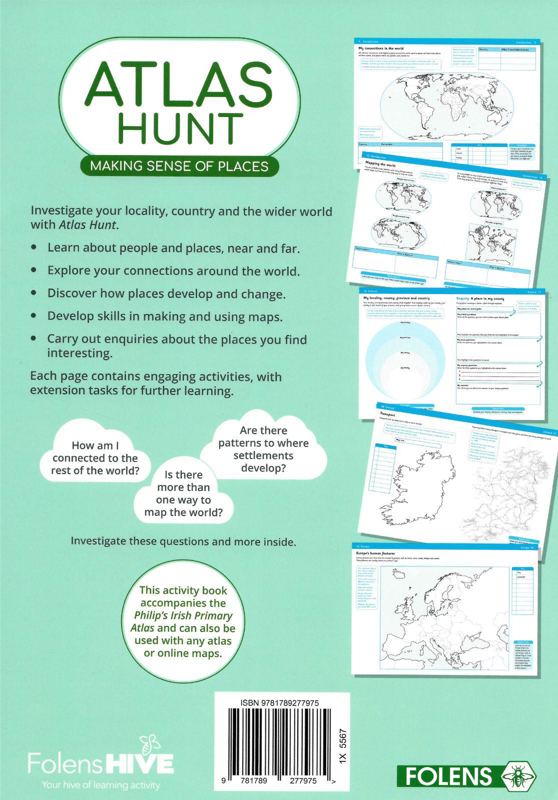 Philip's Irish Primary Atlas - Set (incl Atlas Hunt) - New Edition (2021) by Folens on Schoolbooks.ie