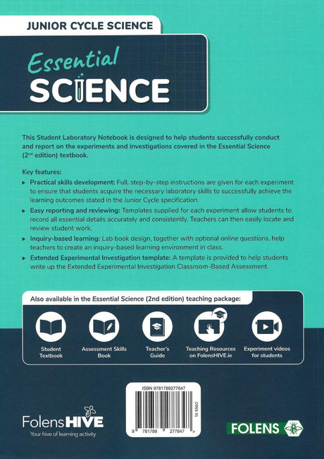 Essential Science - Laboratory Notebook - 2nd Edition by Folens on Schoolbooks.ie