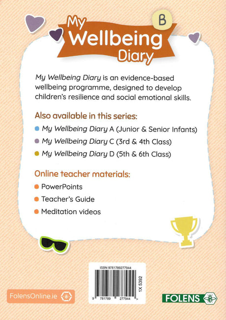 My Wellbeing Diary - B - First Class - Second Class by Folens on Schoolbooks.ie