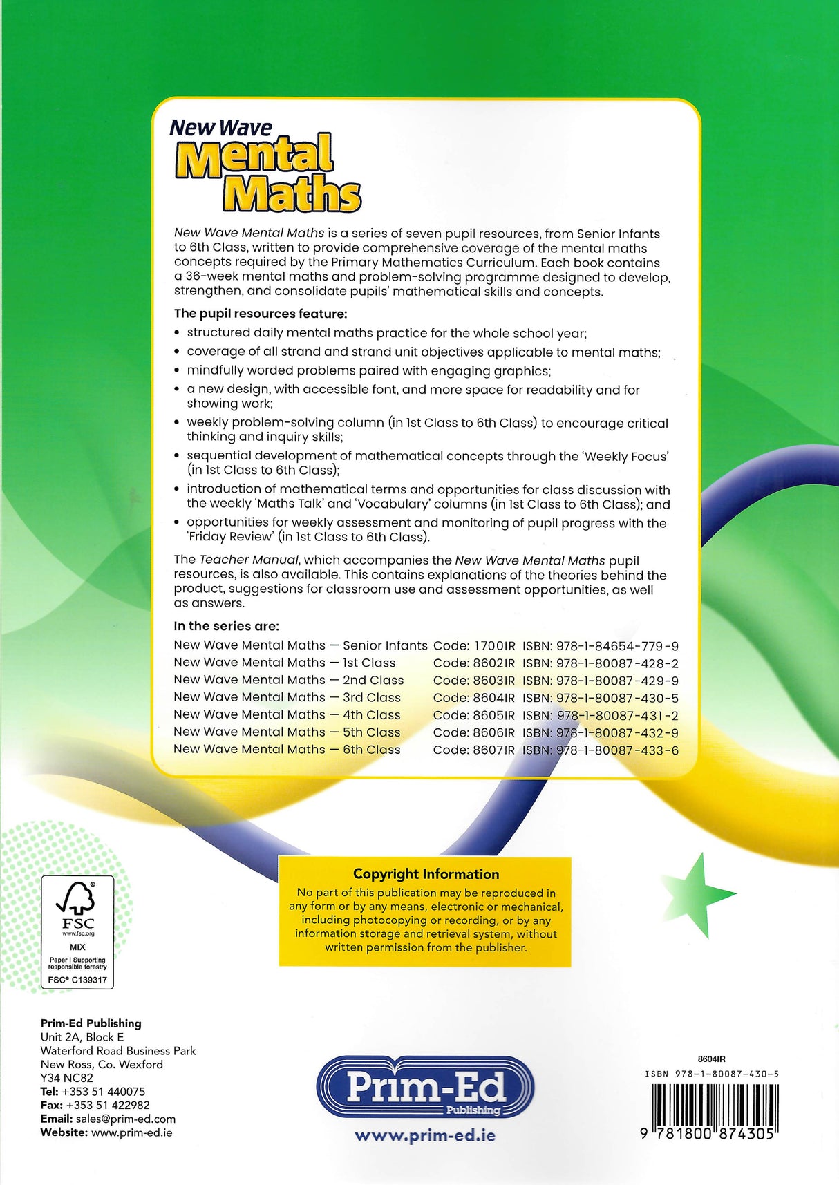 New Wave Mental Maths - 3rd Class - New Edition (2025) by Prim-Ed Publishing on Schoolbooks.ie