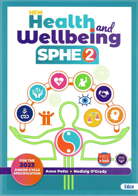 Health and Wellbeing SPHE 2 - 2nd / New Edition (2024) by Edco on Schoolbooks.ie