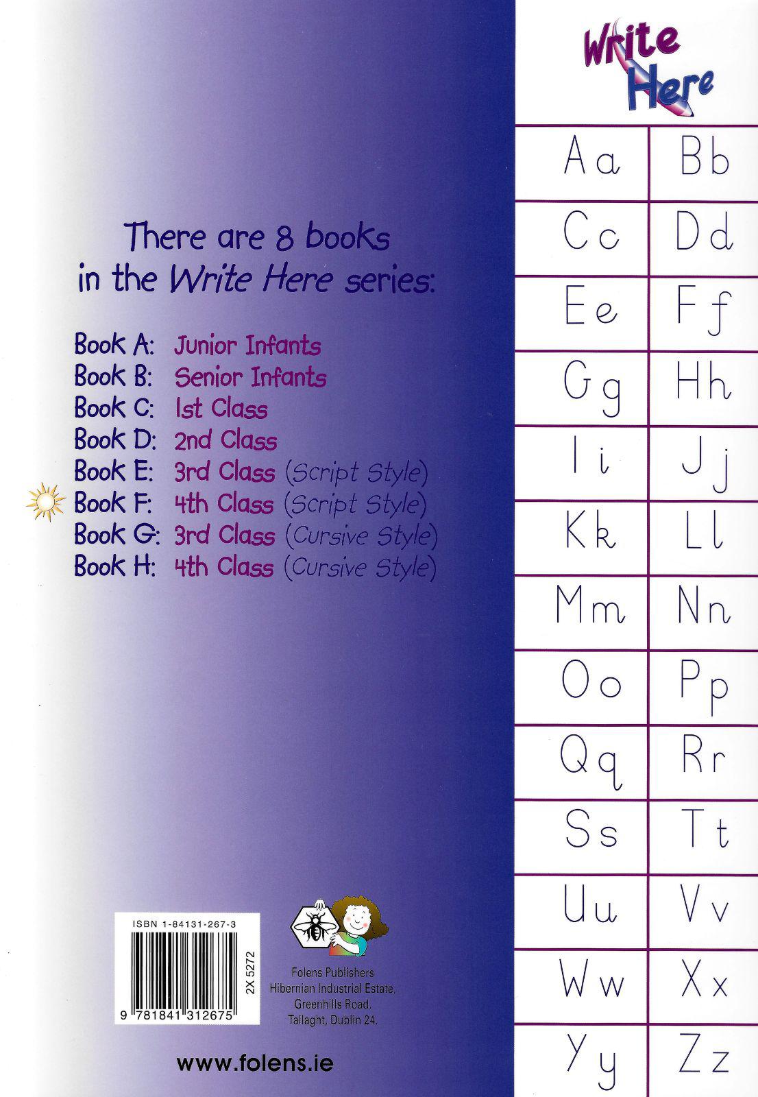 ■ Write Here F - 4th Class (Script Style) by Folens on Schoolbooks.ie