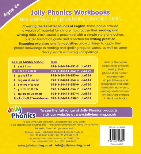 Jolly Phonics Workbook 2 - Pre Cursive Letters by Jolly Learning Ltd on Schoolbooks.ie