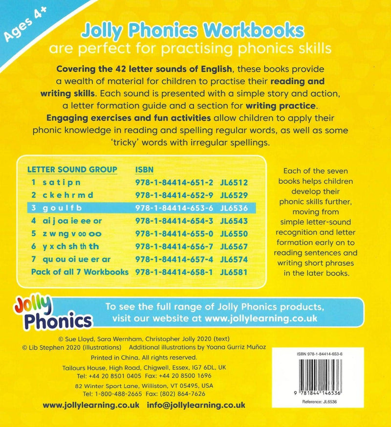 Jolly Phonics Workbook 3 - Pre Cursive Letters by Jolly Learning Ltd on Schoolbooks.ie