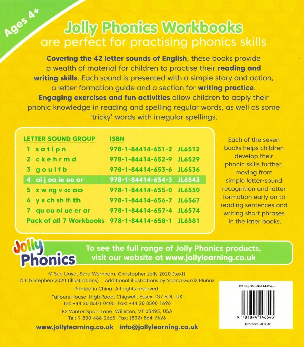 Jolly Phonics Workbook 4 - Pre Cursive Letters by Jolly Learning Ltd on Schoolbooks.ie