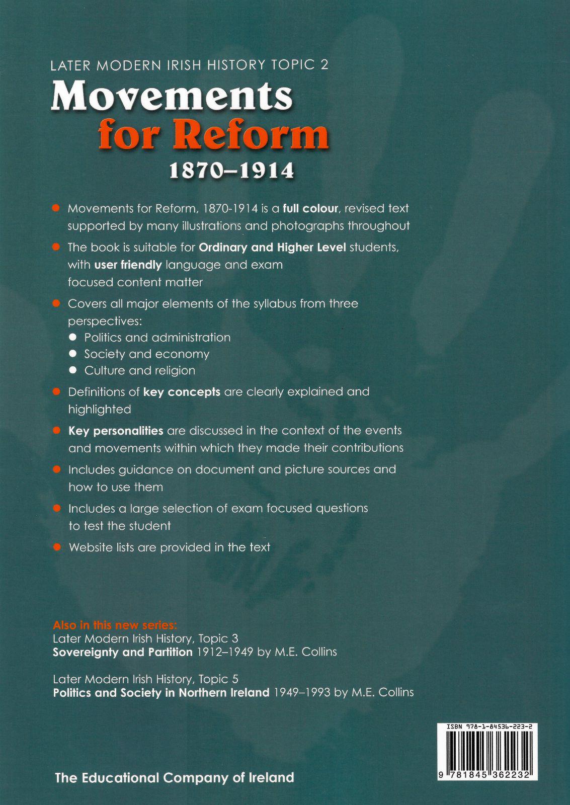 Movements for Reform 1870-1914 by Edco on Schoolbooks.ie