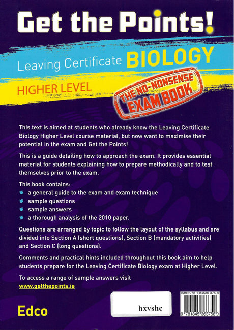 ■ Get the Points: Biology - Leaving Cert - Higher Level by Edco on Schoolbooks.ie