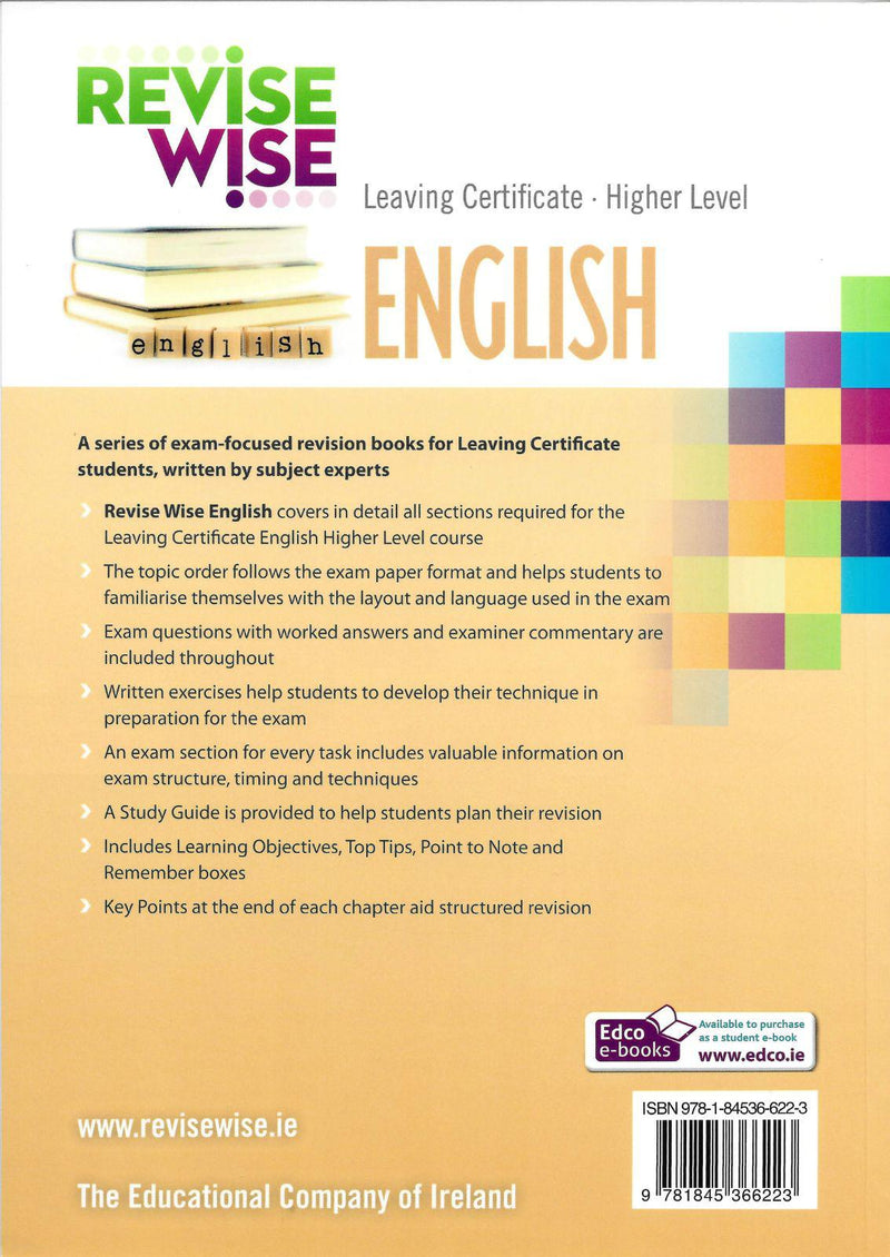 Revise Wise - Leaving Cert - English - Higher Level by Edco on Schoolbooks.ie