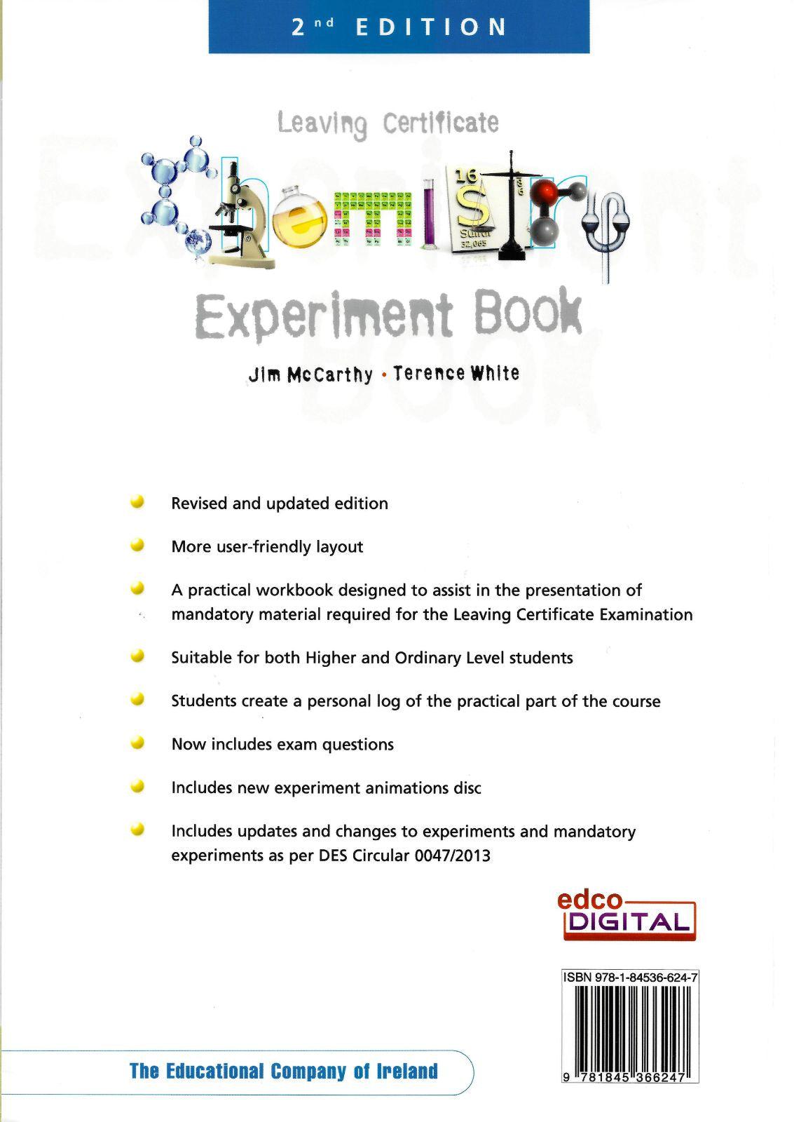 Chemistry Experiment Book by Edco on Schoolbooks.ie