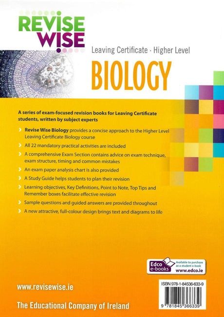 Revise Wise - Leaving Cert - Biology - Higher Level by Edco on Schoolbooks.ie