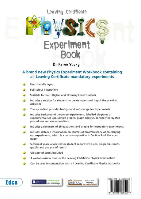 Leaving Certificate Physics Experiment Book by Edco on Schoolbooks.ie