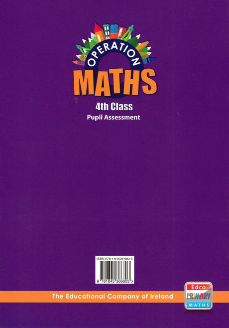 Operation Maths 4 - Assessment Book by Edco on Schoolbooks.ie