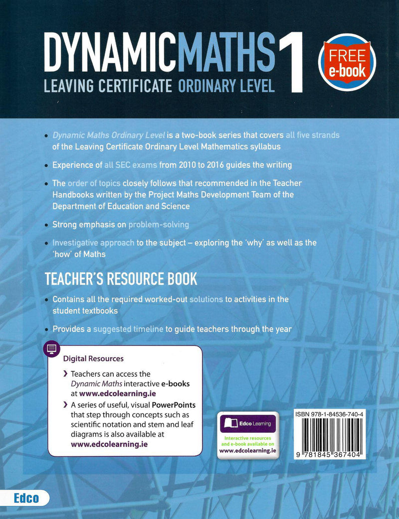 Dynamic Maths 1 - Ordinary Level by Edco on Schoolbooks.ie