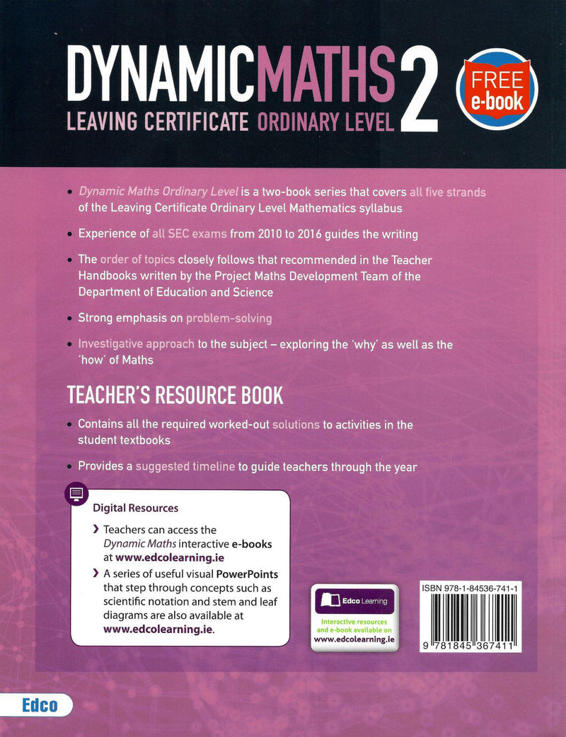 Dynamic Maths 2 - Ordinary Level by Edco on Schoolbooks.ie