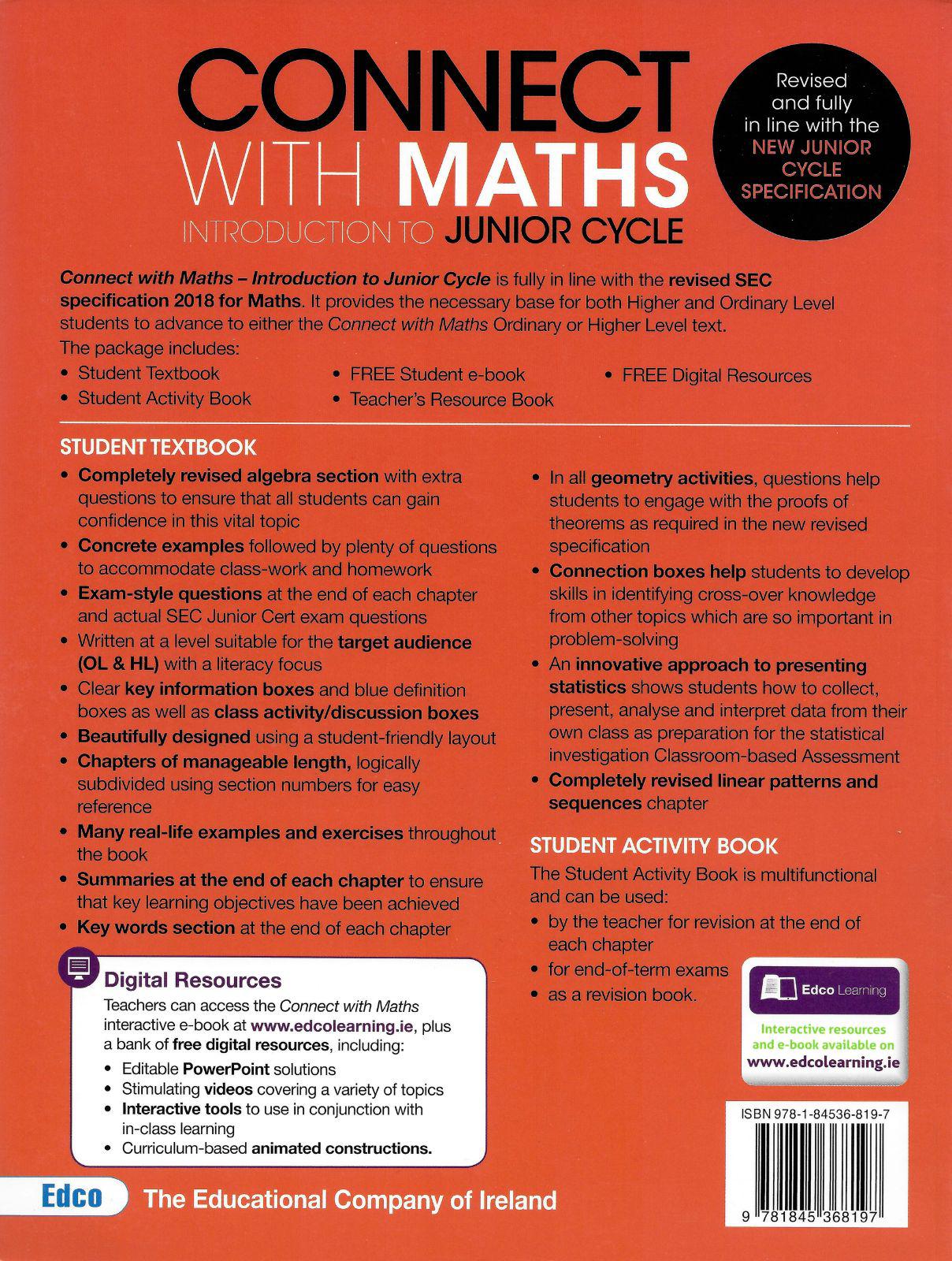 Connect with Maths - Introduction to Junior Cycle - Set by Edco on Schoolbooks.ie