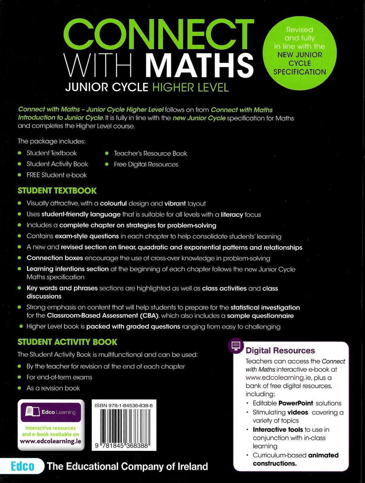 Connect Math Level 17 Connect With Maths - Junior Cycle - Higher Level – Schoolbooks.ie
