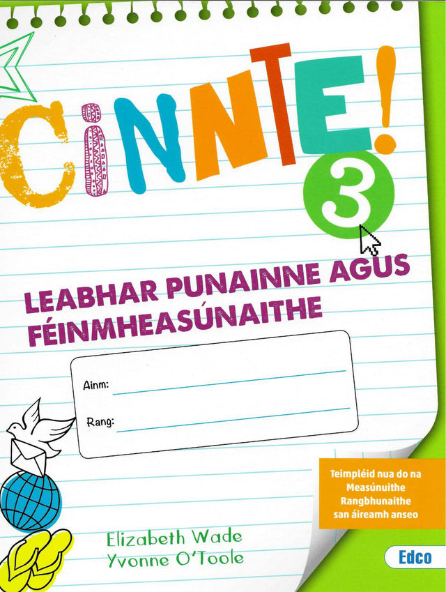 Cinnte 3 - Textbook & Leabhar Punainne - Set - Junior Cycle Irish - Higher Level by Edco on Schoolbooks.ie