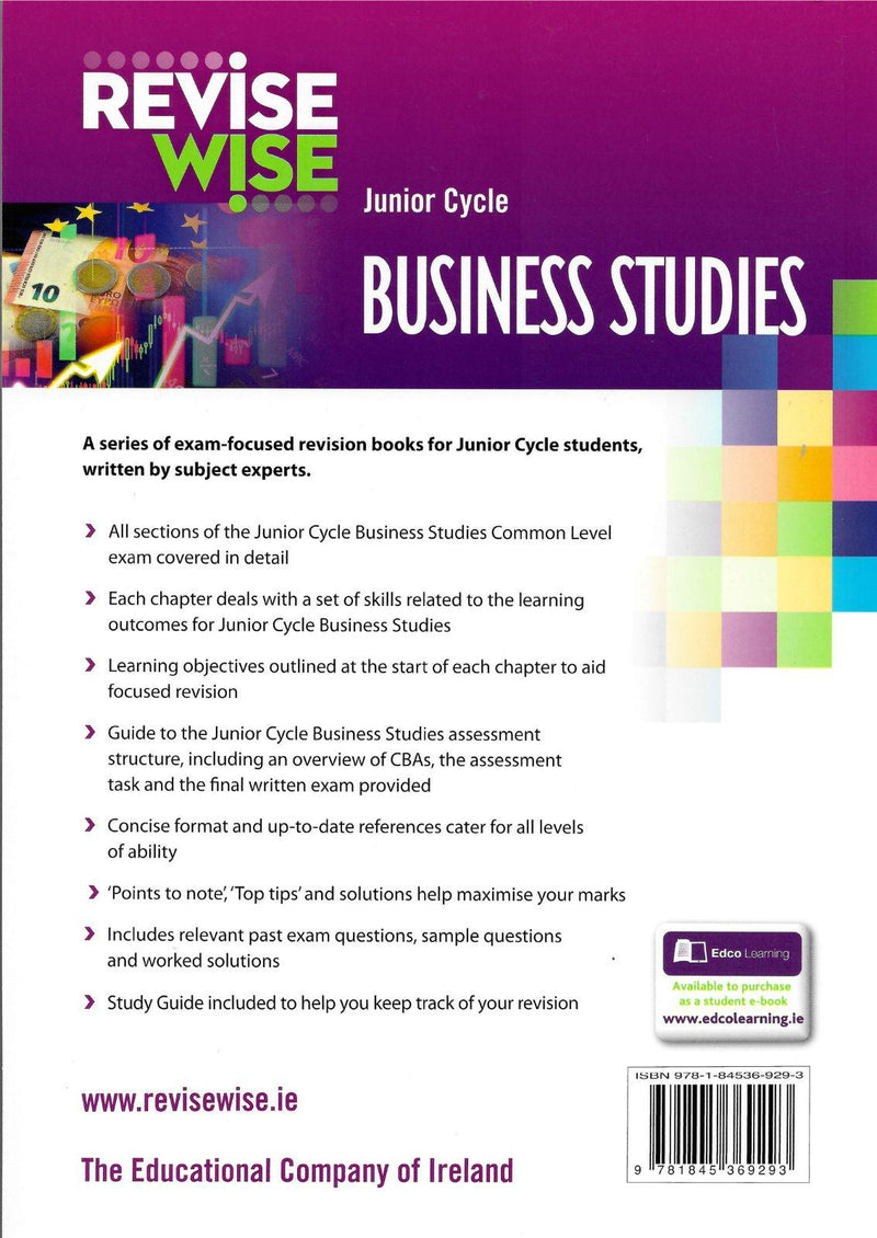 Revise Wise - Junior Cycle - Business Studies - Common Level by Edco on Schoolbooks.ie