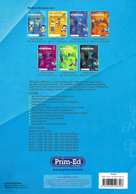 The English Workbook - Book A by Prim-Ed Publishing on Schoolbooks.ie