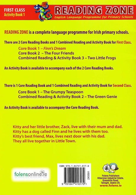 Reading Zone - Finn's Dream - Activity Book by Folens on Schoolbooks.ie