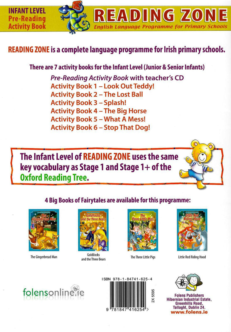 Pre-Reading Activity Book - Reading Zone by Folens on Schoolbooks.ie