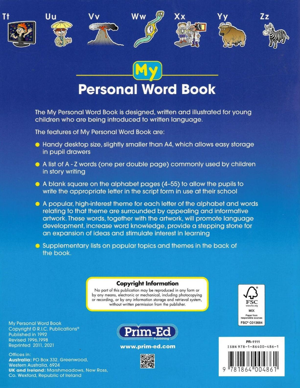 My Personal Word Book by Prim-Ed Publishing on Schoolbooks.ie