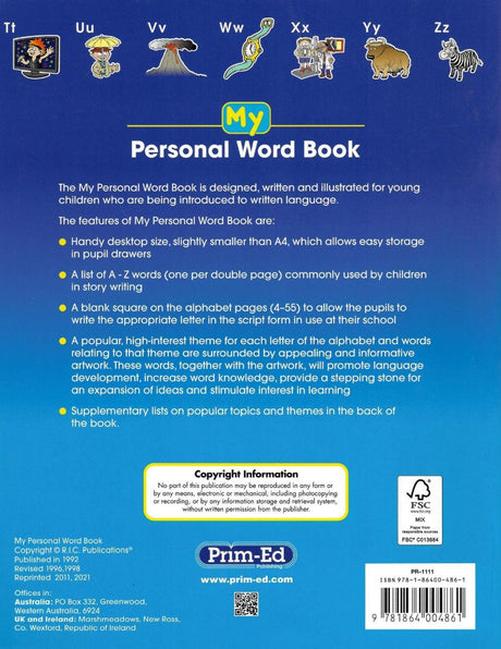 My Personal Word Book by Prim-Ed Publishing on Schoolbooks.ie