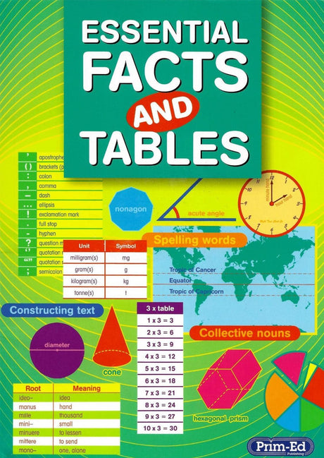 Essential Facts and Tables by Prim-Ed Publishing on Schoolbooks.ie