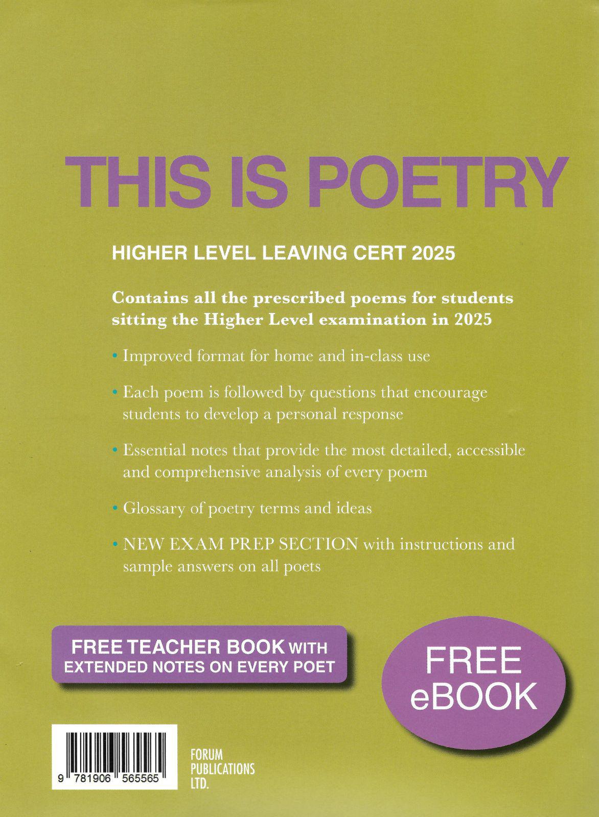 This Is Poetry 2025 - Higher Level by Forum Publications on Schoolbooks.ie