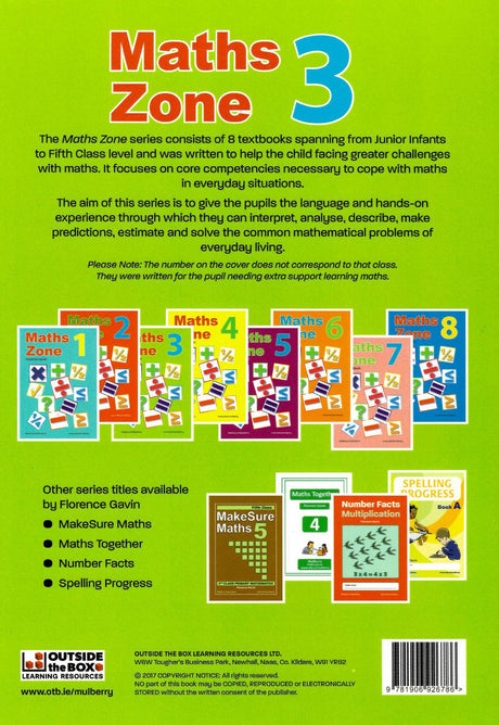 Maths Zone: Book 3 by Outside the Box on Schoolbooks.ie