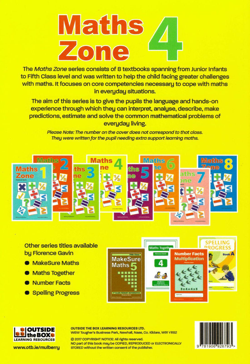 Maths Zone: Book 4 by Outside the Box on Schoolbooks.ie