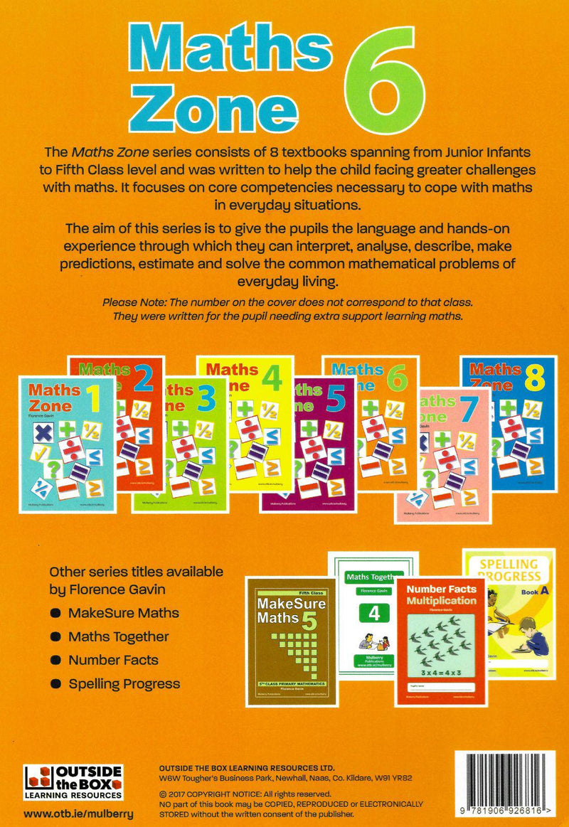 Maths Zone: Book 6 by Outside the Box on Schoolbooks.ie