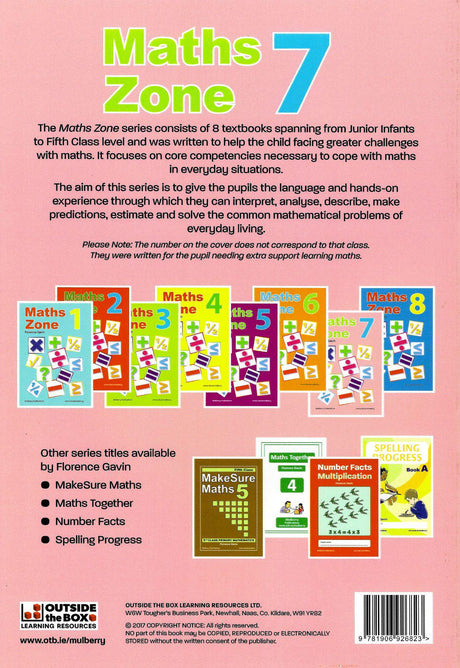 Maths Zone: Book 7 by Outside the Box on Schoolbooks.ie