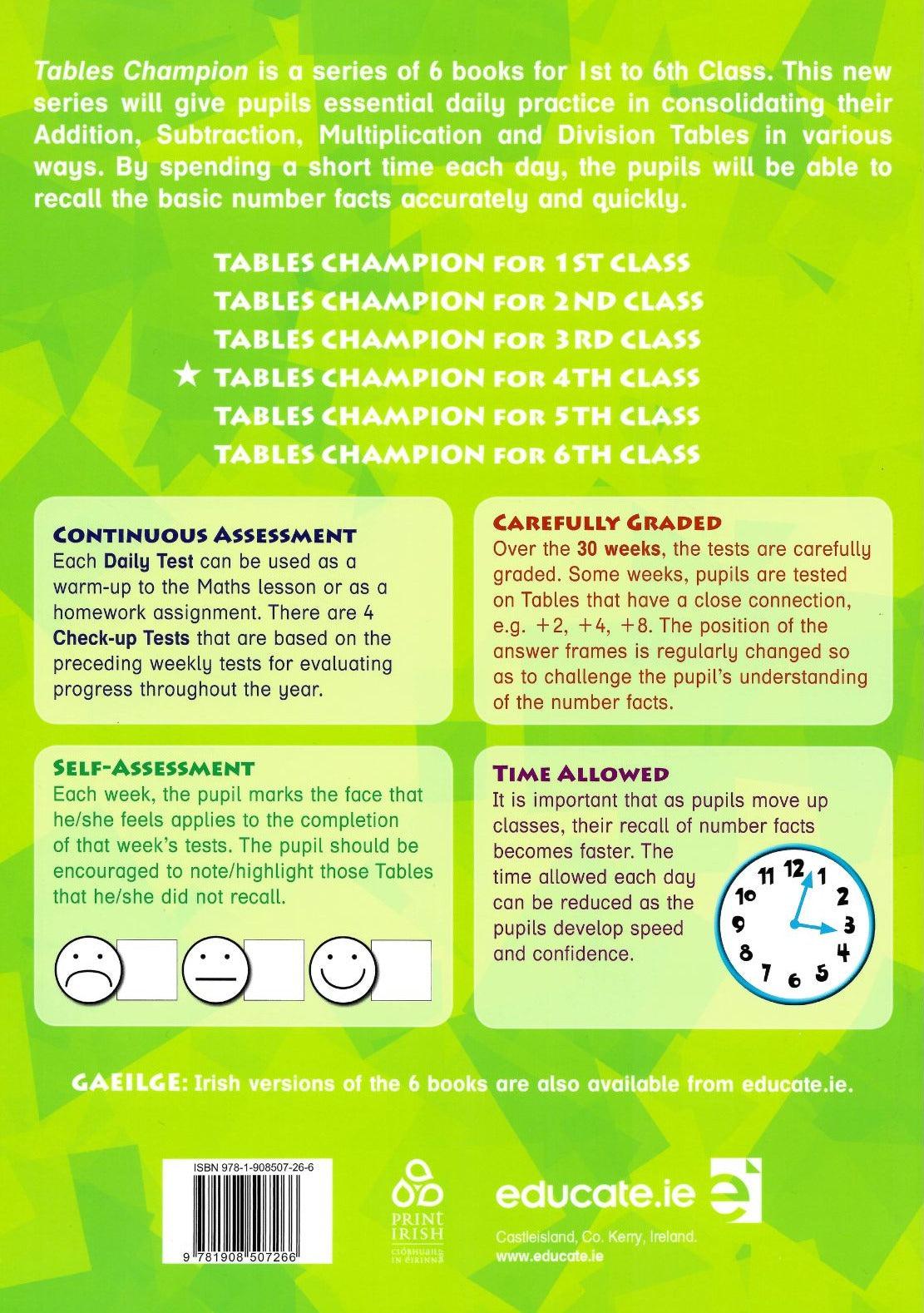 Tables Champion 4 by Educate.ie on Schoolbooks.ie