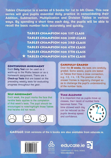 Tables Champion 6 by Educate.ie on Schoolbooks.ie