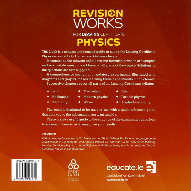 Revision Works - Physics - Leaving Certificate- Higher and Ordinary Level by Educate.ie on Schoolbooks.ie