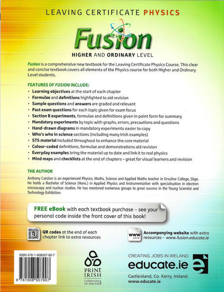 Fusion - Leaving Cert Physics - Higher and Ordinary Level by Educate.ie on Schoolbooks.ie