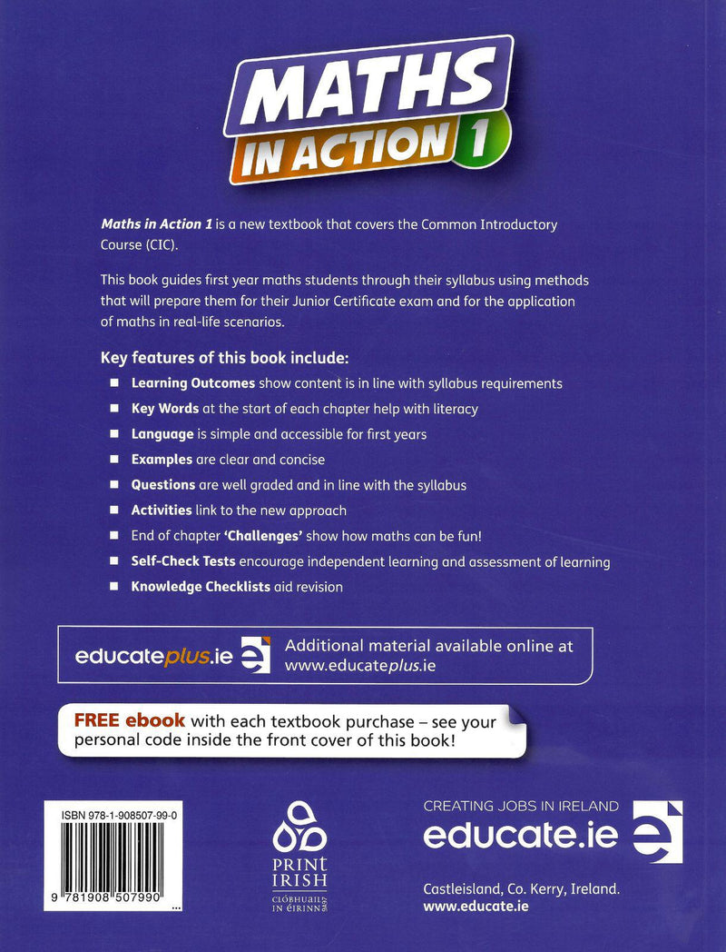 Maths in Action 1 by Educate.ie on Schoolbooks.ie