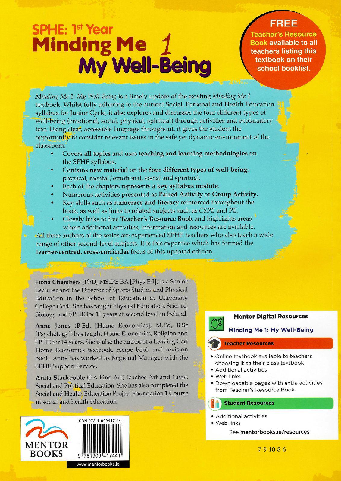 Minding Me 1: My Well-Being by Mentor Books on Schoolbooks.ie