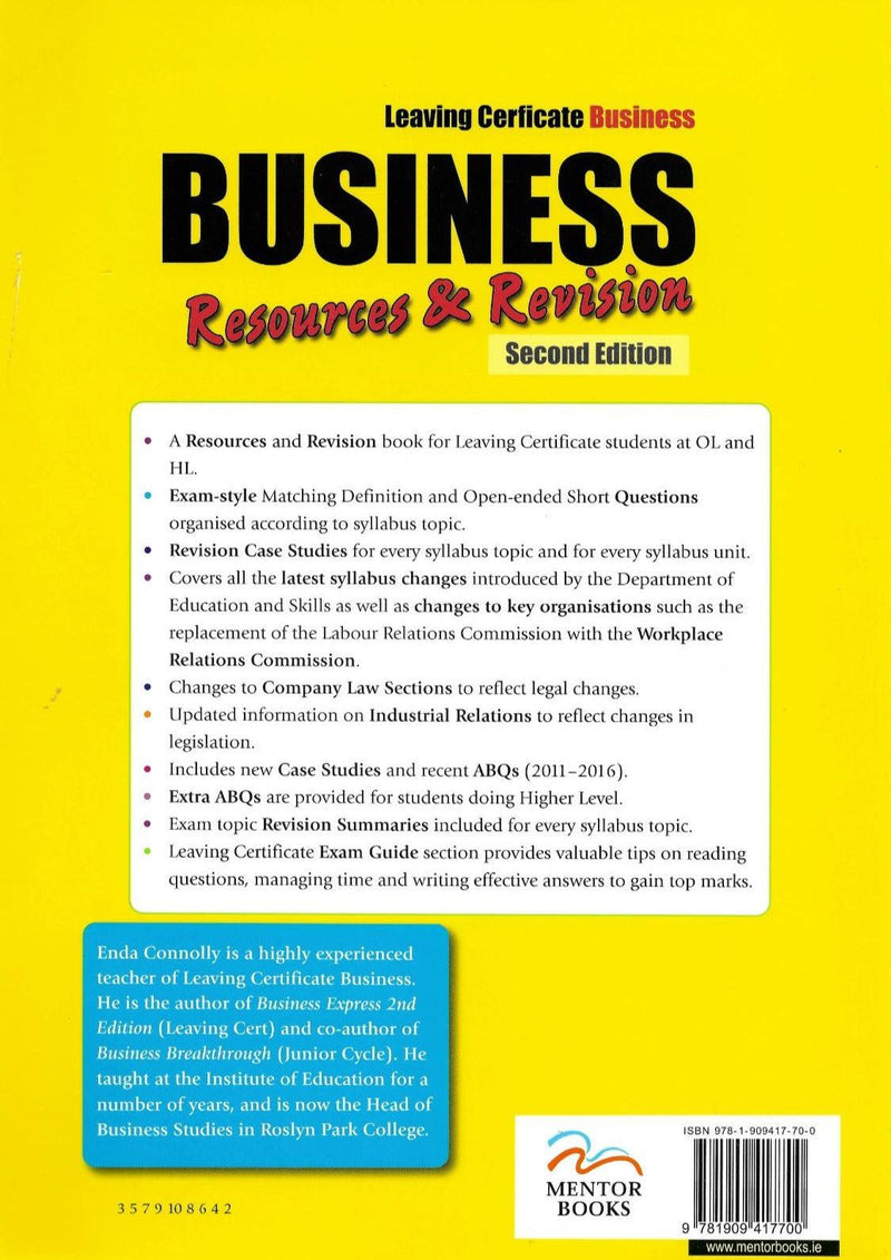 Business Resources & Revision - 2nd Edition by Mentor Books on Schoolbooks.ie