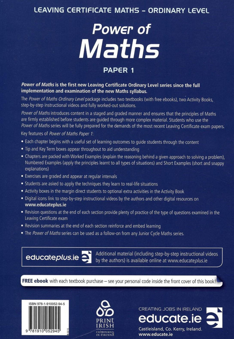 Power of Maths - Leaving Cert - Paper 1 - Ordinary Level - Textbook On ...