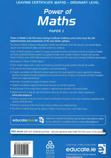 ■ Power of Maths - Leaving Cert - Paper 2 - Ordinary Level - Textbook Only by Educate.ie on Schoolbooks.ie