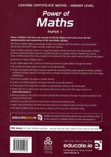 Power of Maths - Leaving Cert - Paper 1 - Higher Level - Textbook Only by Educate.ie on Schoolbooks.ie