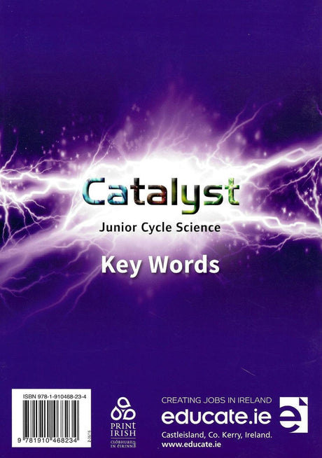 Catalyst - Junior Cycle Science Key Words Book by Educate.ie on Schoolbooks.ie