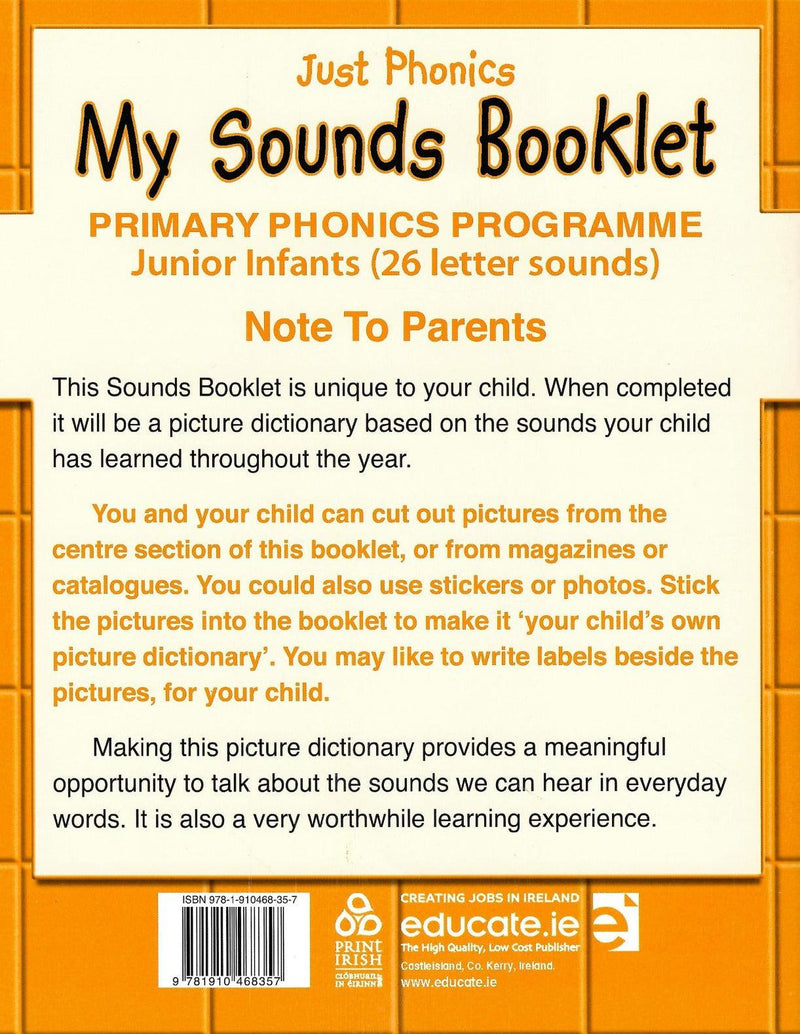 Just Phonics - Junior Infants 1 - 26 Letter Sounds by Educate.ie on Schoolbooks.ie