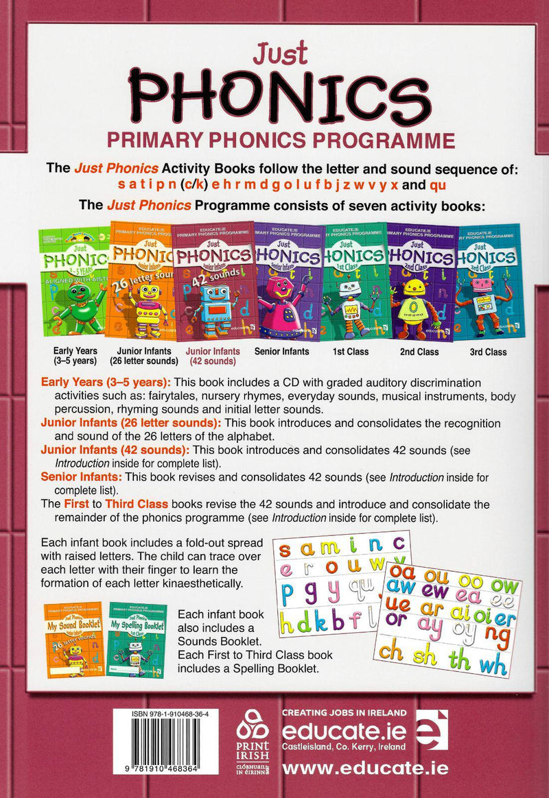 Just Phonics - Junior Infants 2 - 42 sounds by Educate.ie on Schoolbooks.ie