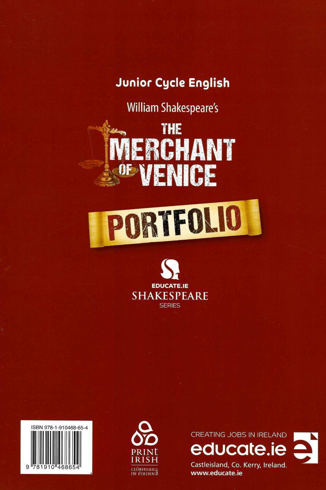 ■ The Merchant of Venice Portfolio Book - 1st / Old Edition (2015) by Educate.ie on Schoolbooks.ie