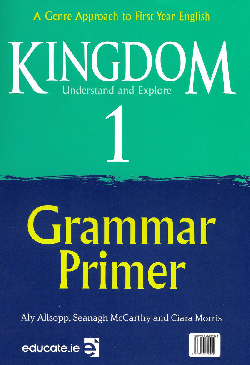 Kingdom 1 - Junior Cycle English - Textbook & Combined Portfolio & Grammar Primer Book Set by Educate.ie on Schoolbooks.ie