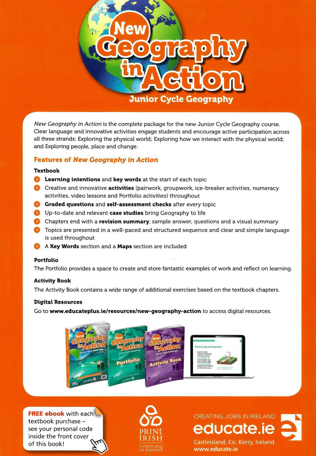 New Geography in Action - Combined Portfolio & Activity Book Only - 2nd / Old Edition (2018) by Educate.ie on Schoolbooks.ie