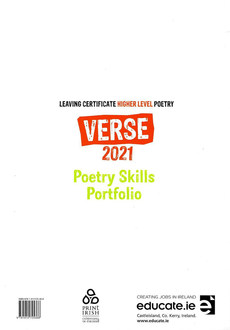 ■ Verse 2021 - Higher Level - Textbook & Poetry Skills Portfolio Book - Old Edition (2021) by Educate.ie on Schoolbooks.ie